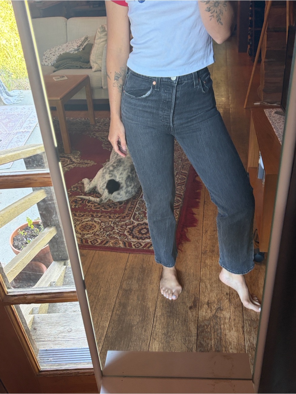 Levi’s Ribcage straight crop size 24